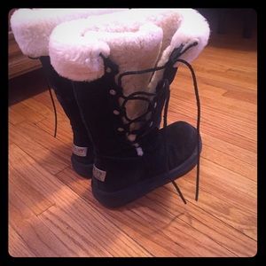 Ugg leather lace up boots